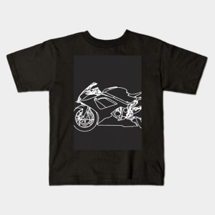 Outline Motorcycle Kids T-Shirt